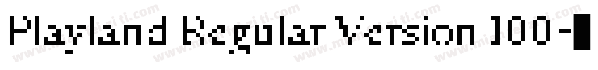 Playland Regular Version 100字体转换